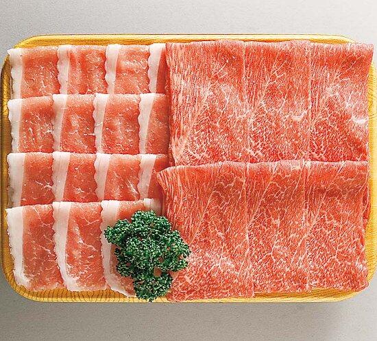 能登牛・能登豚しゃぶしゃぶセット　各300g　ユズダレ2ヶ付き